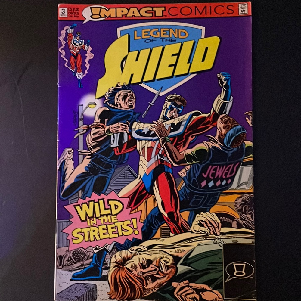 The Legend of the Shield # 3 1991 Impact  Comics